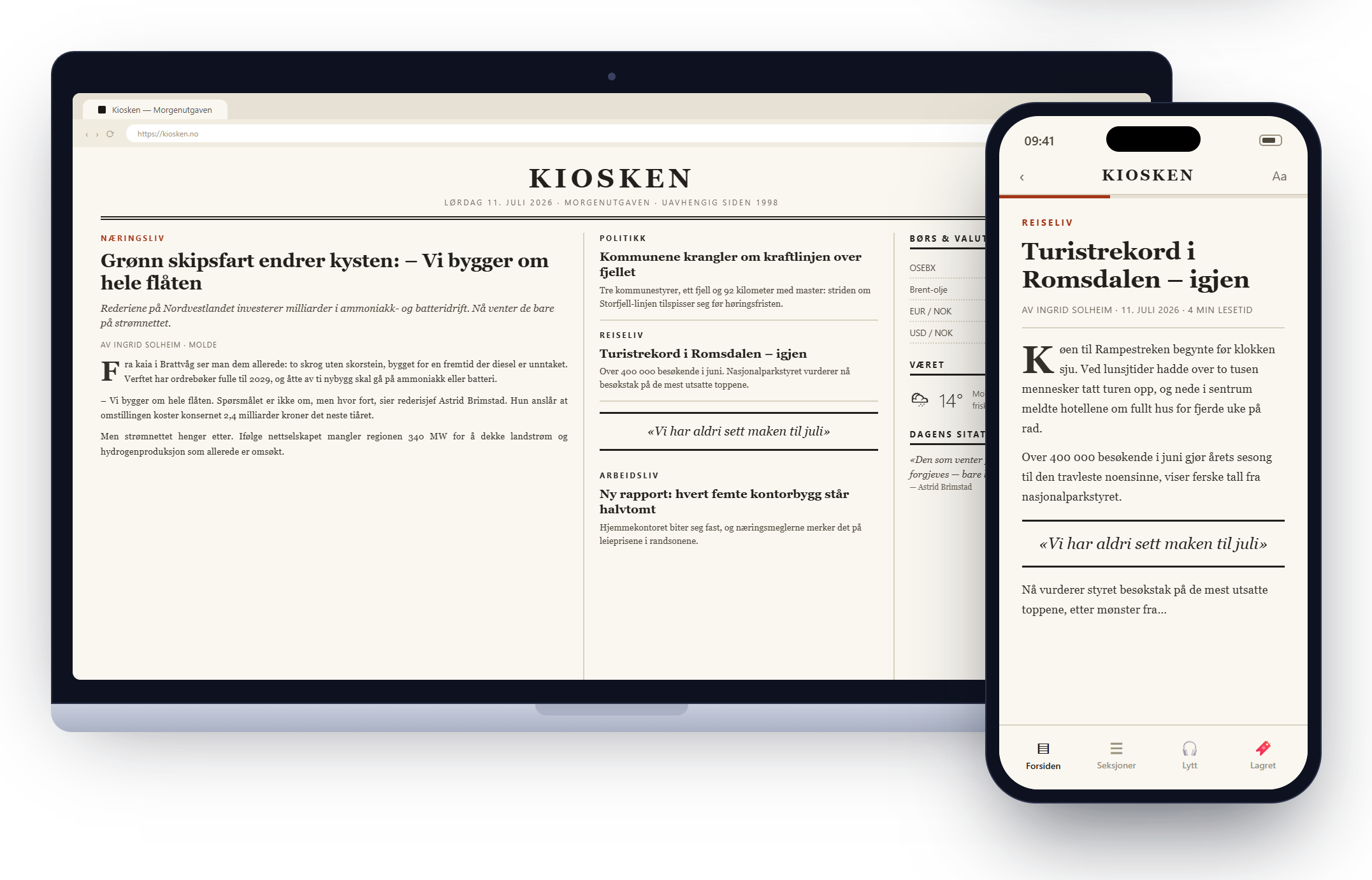 Kiosken digital newspaper