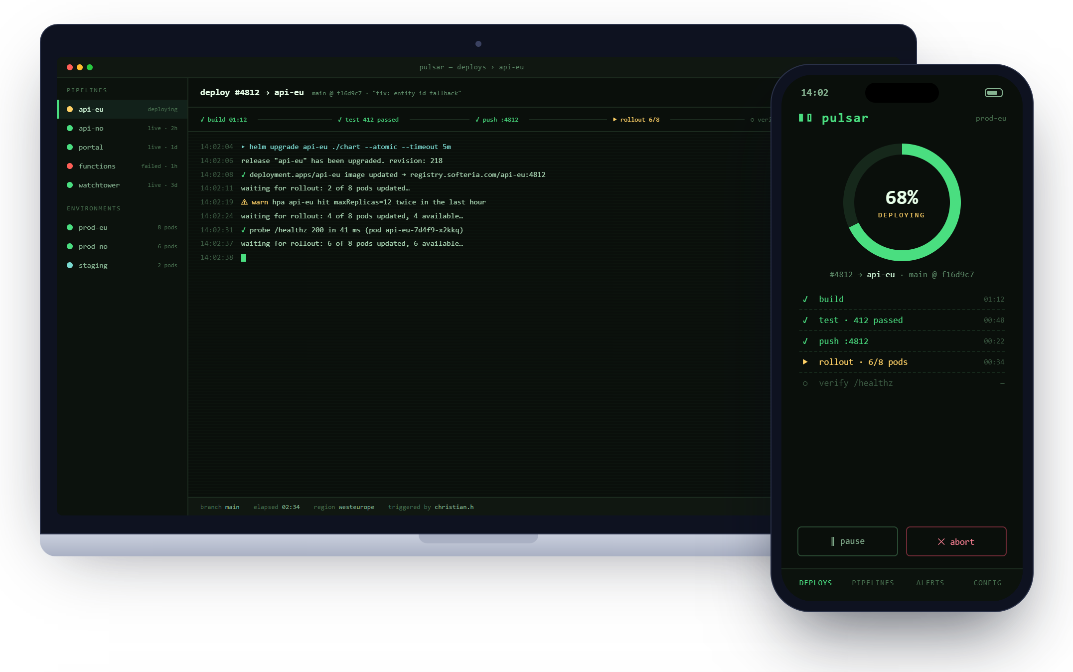 Pulsar deployment console